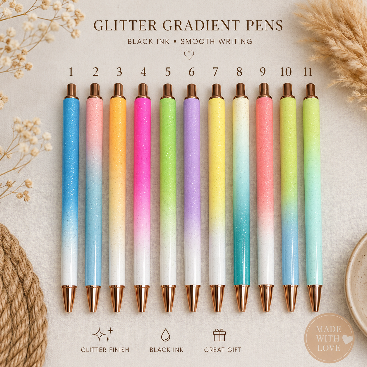 OMBRE METAL PENS/ GOLD TIPS