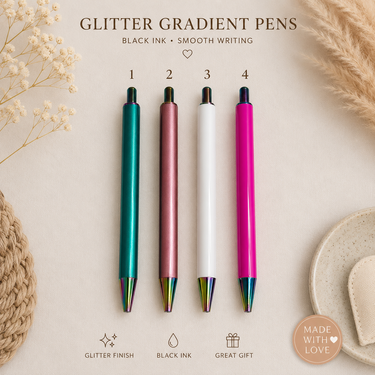 SOLID COLOR MEDAL PENS/ MULTICOLOR TIPS
