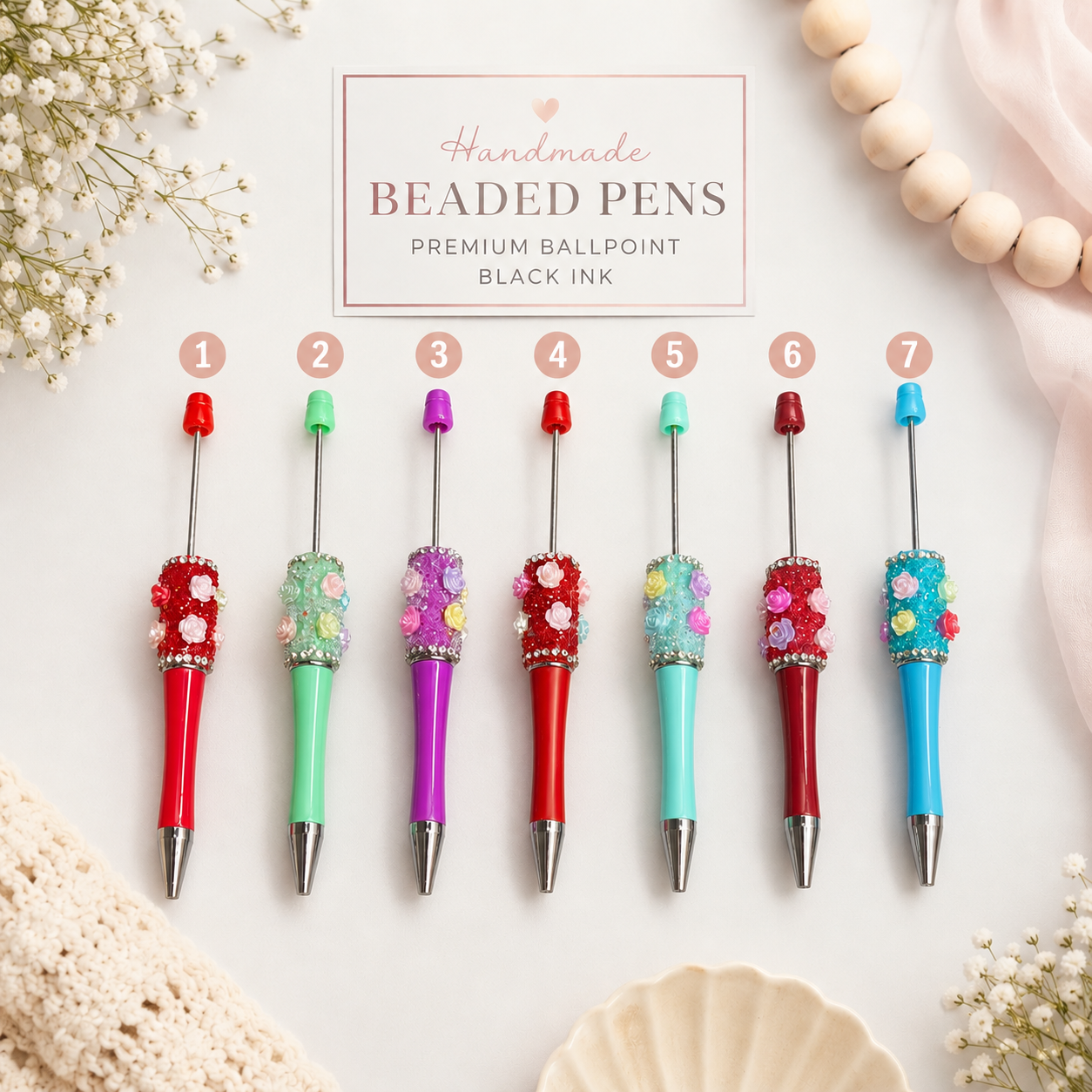 Sugar Rose Beadle Pen (BLANKS)