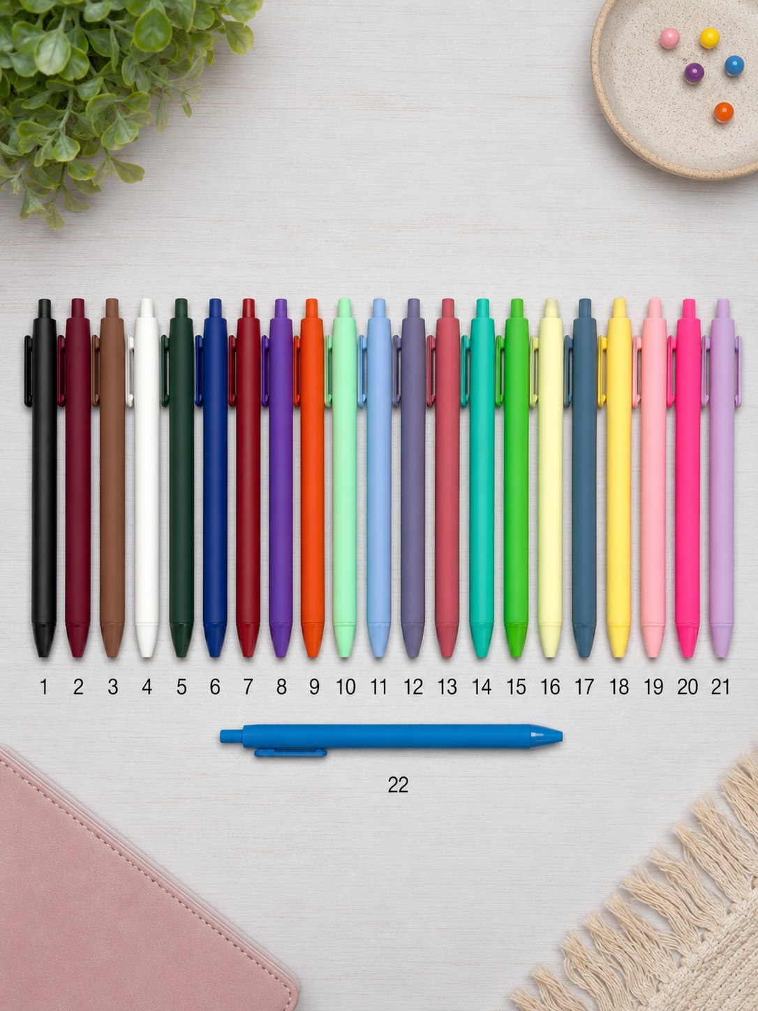 PLASTIC BALL POINT WRAP PENS
