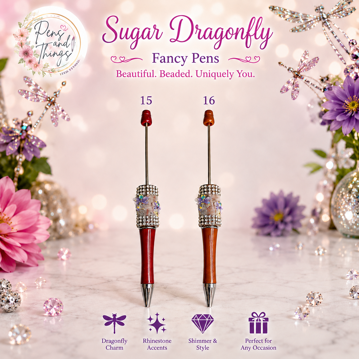 Sugar Dragonfly Fancy Pens